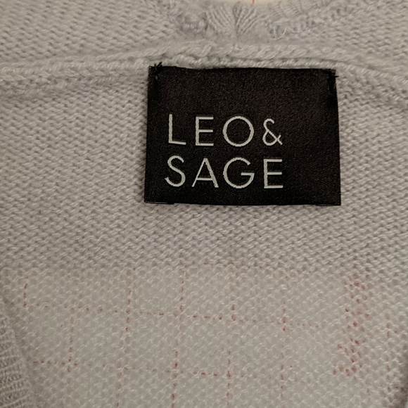 Leo and Sage cashmere sweater light teal green  M - Picture 8 of 15